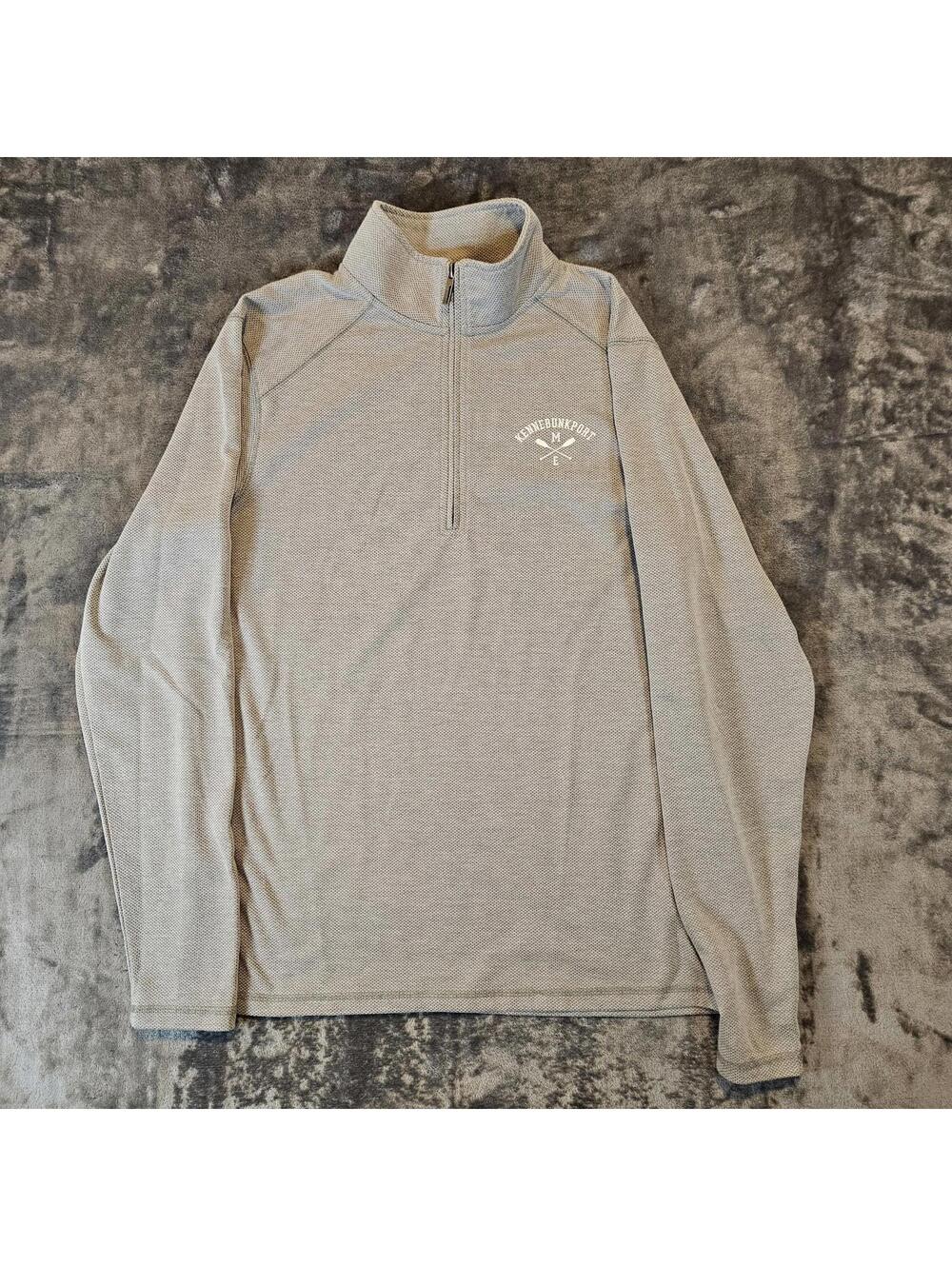 Camp David Mens M Kennebunkport ME 1/4 Zip Gray Pullover